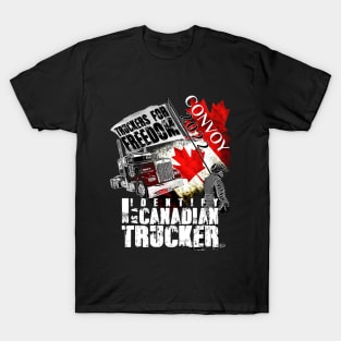 Canada Freedom Convoy 2022 Canadian Truckers Support flag T-Shirt